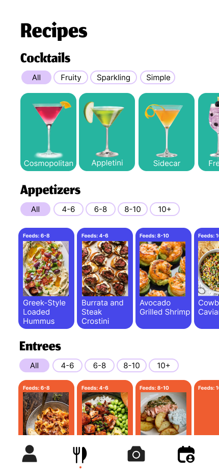 recipes page